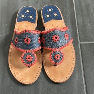 Jack Rogers Stylish Red and Blue Women's Sandals